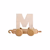 قطار چوبی طرح حروف انگلیسی حرف M