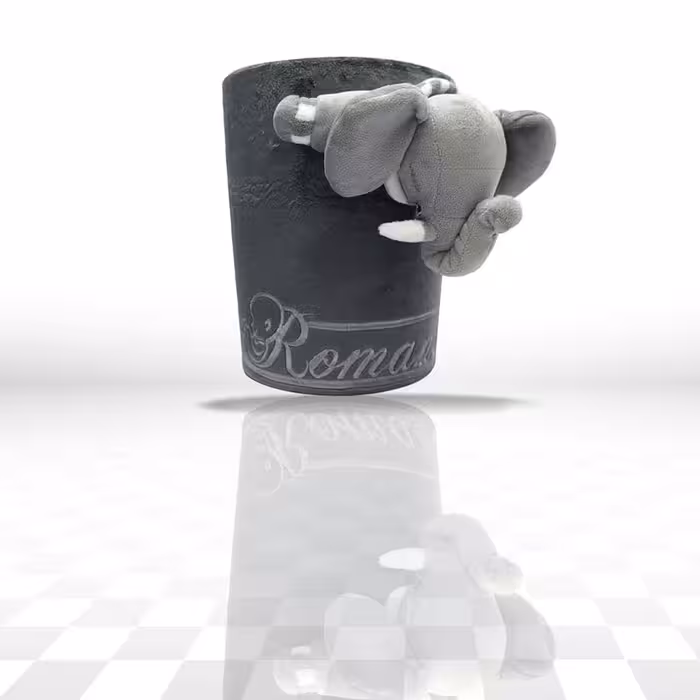 سطل زباله فیل رومنس رنگ طوسی