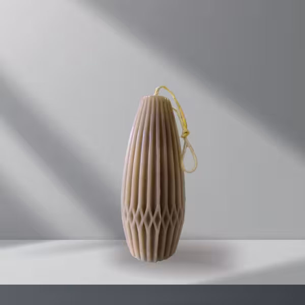 شمع دکوری خمره ای نسکافه ای