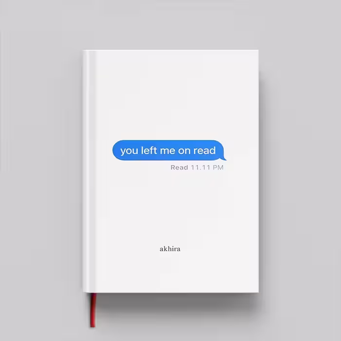 کتاب you left me on read جلد سخت (HARDCOVER)