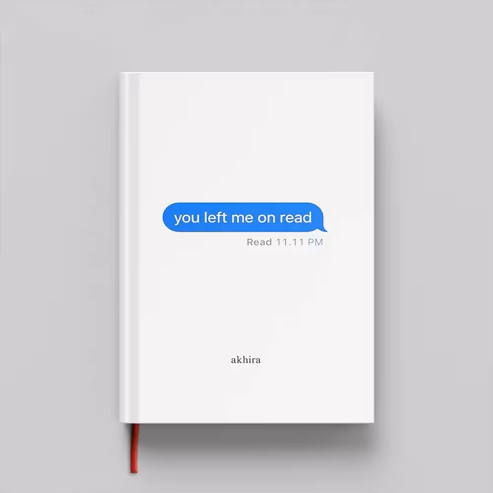 کتاب you left me on read جلد سخت (HARDCOVER)