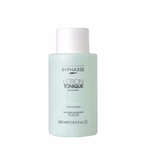 تونر پوست خشک و حساس بایفاس 500 میل | Byphasse facial tonic with aloe vera scent