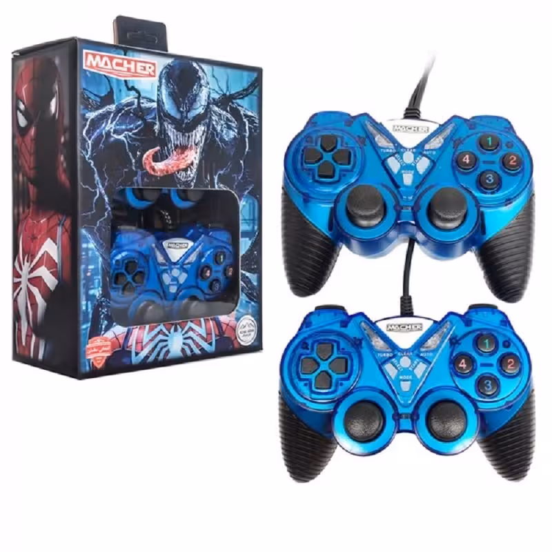 دسته بازی گیم پد دوبل شوک دار سیمی Macher MR-62