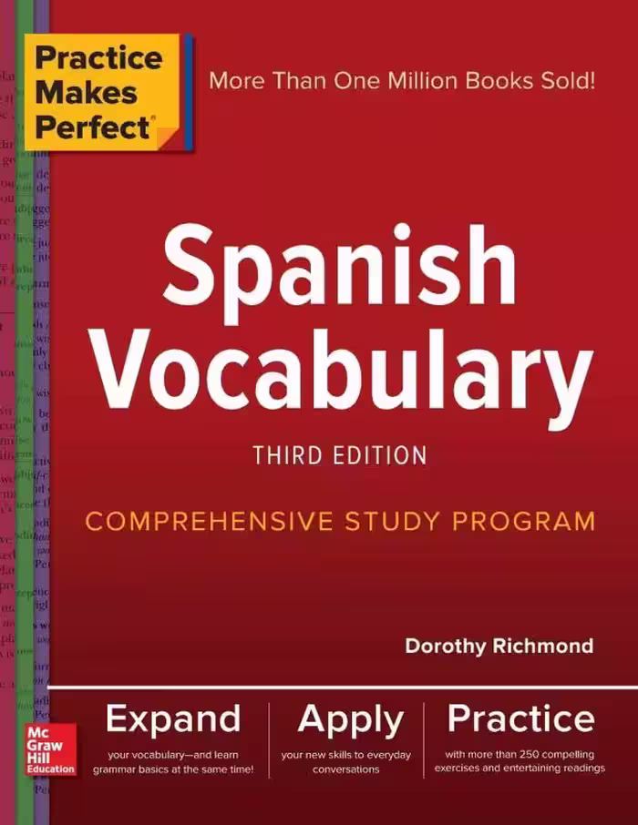 اسپنیش وکبیولری | کتاب اسپانیایی Practice Makes Perfect: Spanish Vocabulary 3th