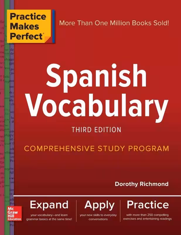 اسپنیش وکبیولری | کتاب اسپانیایی Practice Makes Perfect: Spanish Vocabulary 3th