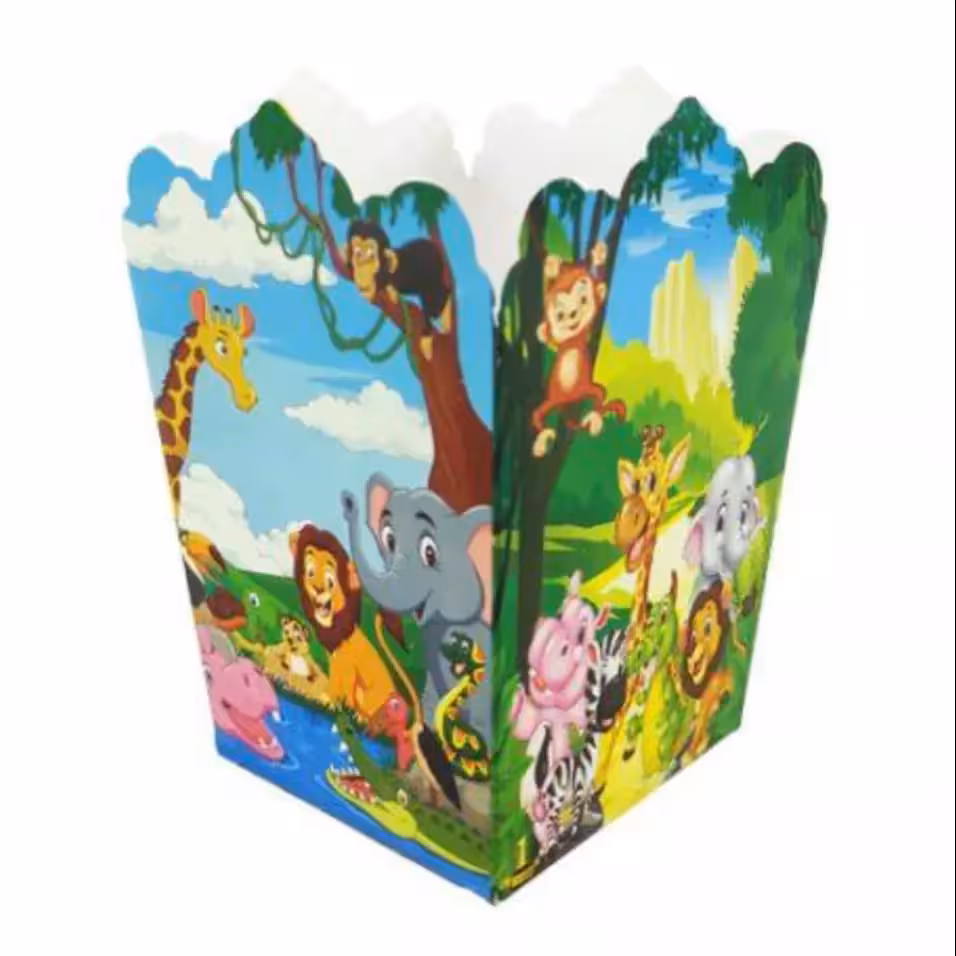 تم تولد ظرف پاپ کرن تم حیوانات جنگل(پک9عددی)