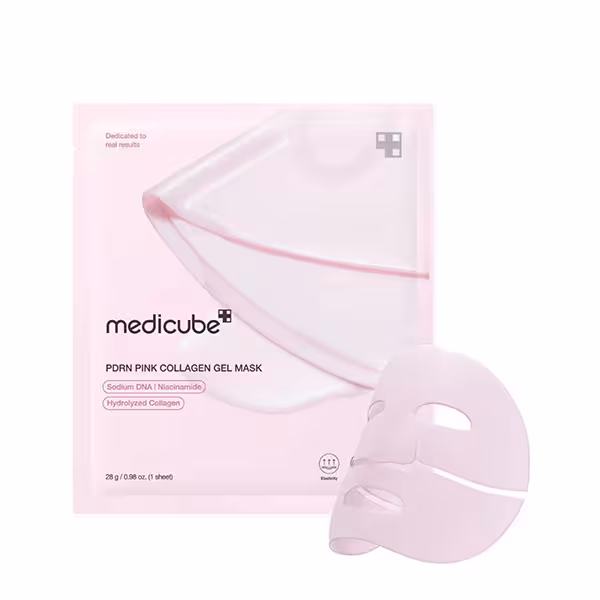 ماسک ژلی کلاژن صورتی مدی کیوب