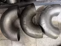 زانو 6  اینچ  U   مانیسمان استنلس استیل رده 40 از جنس   WP 304/304L  فابریک