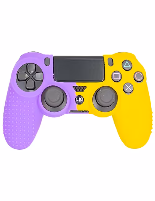 روکش محافظ آج‌دار دسته PS4 بنفش زرد
