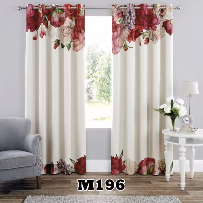 پرده سه بعدی طرح گل