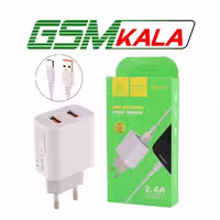 شارژر دیواری 12 وات دنمن DC05T 2.4A   کابل تایپ سی