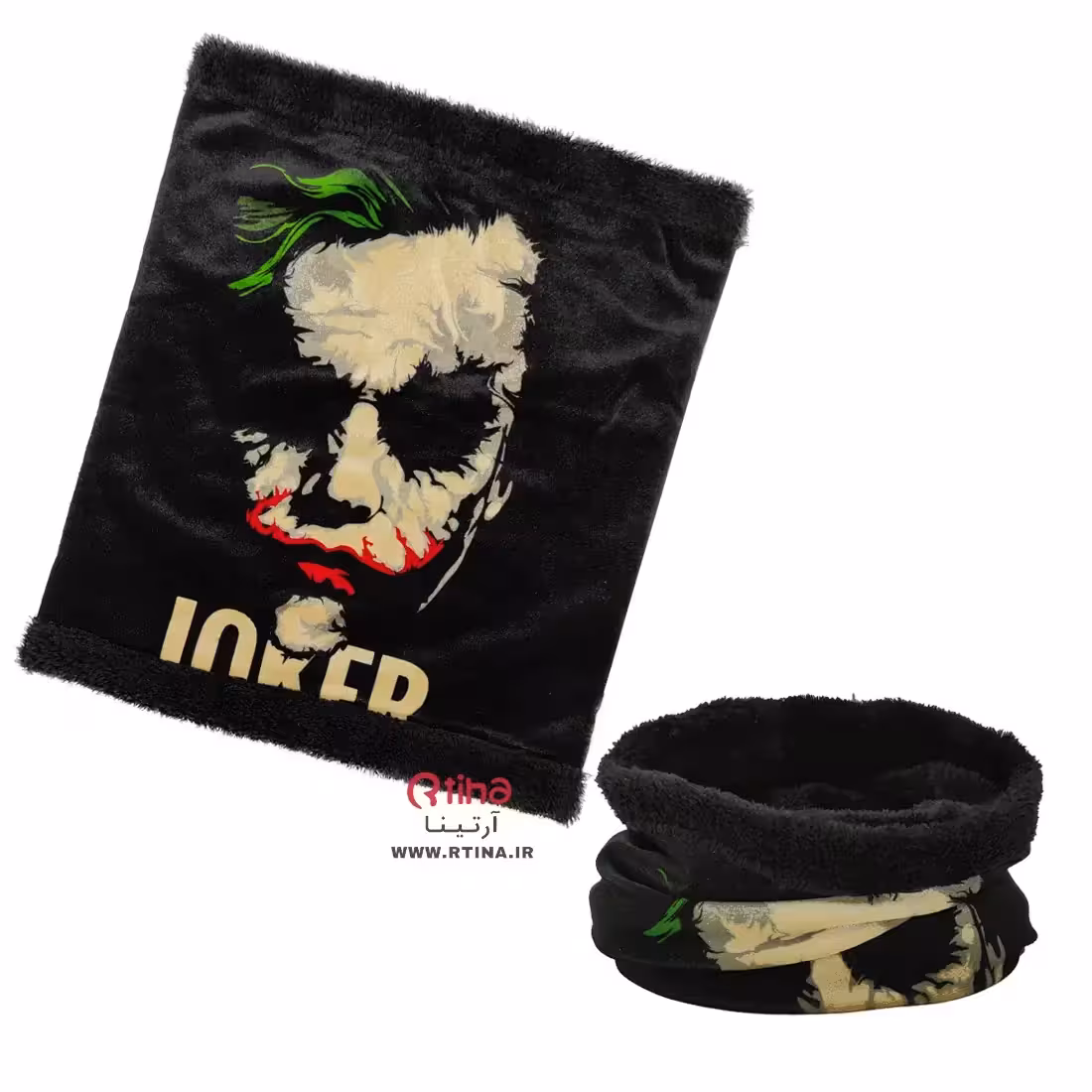 کلاه گردنی بند دار مخمل مشکی طرح جوکر جدید