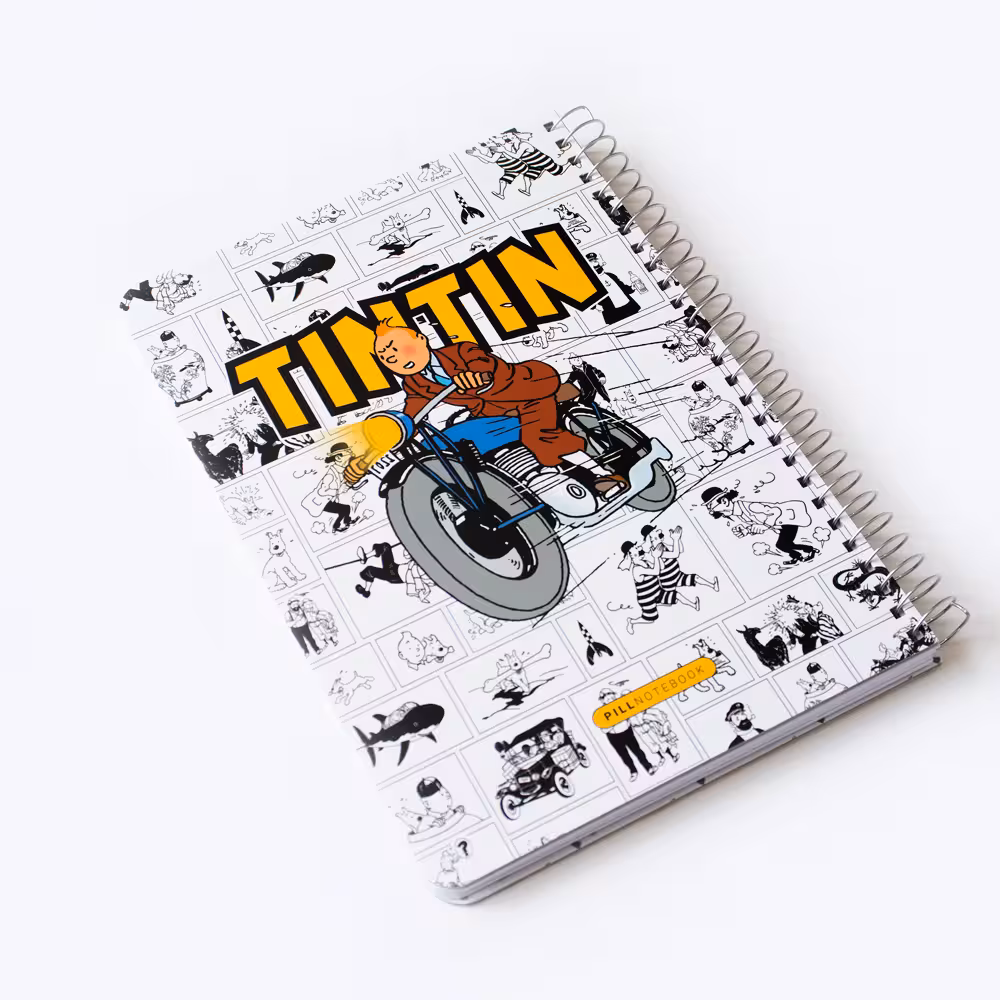 دفتر خط دار 100 برگ وزیری TINTIN پیل (PILL)