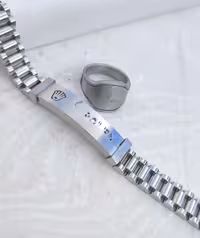 دستبند انگشتر رولکس نقره ای