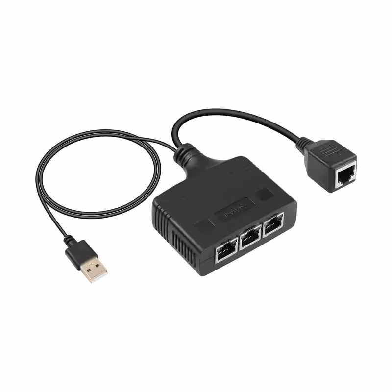 مبدل شبکه 1 به 3 RJ45 مدل Gigabit - ایپکی