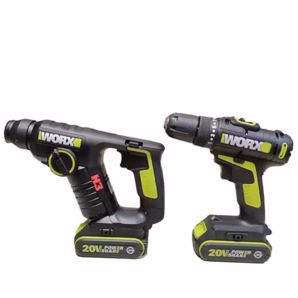 پک دو قلو 20 ولت هلتی شارژی و دریل شارژی ورکس WU380 و WU172