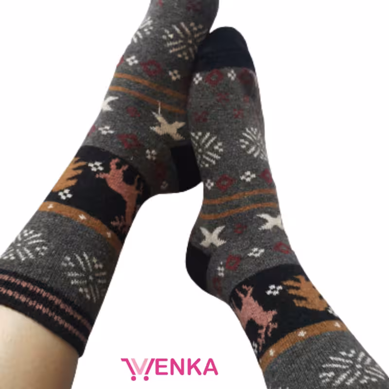 جوراب نیم ساق پشمی کد 033