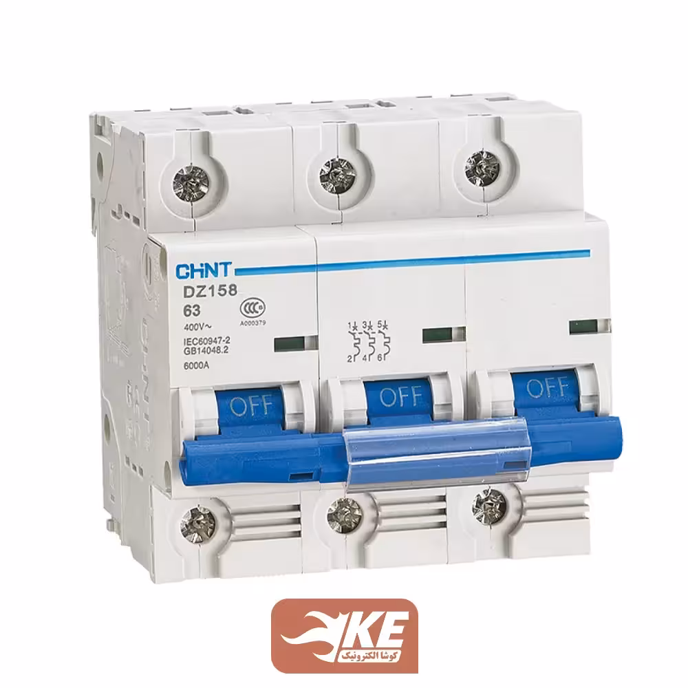 کلید مینیاتوری AC سه پل 125 آمپر 10kA تیپ C چینت سری DZ158