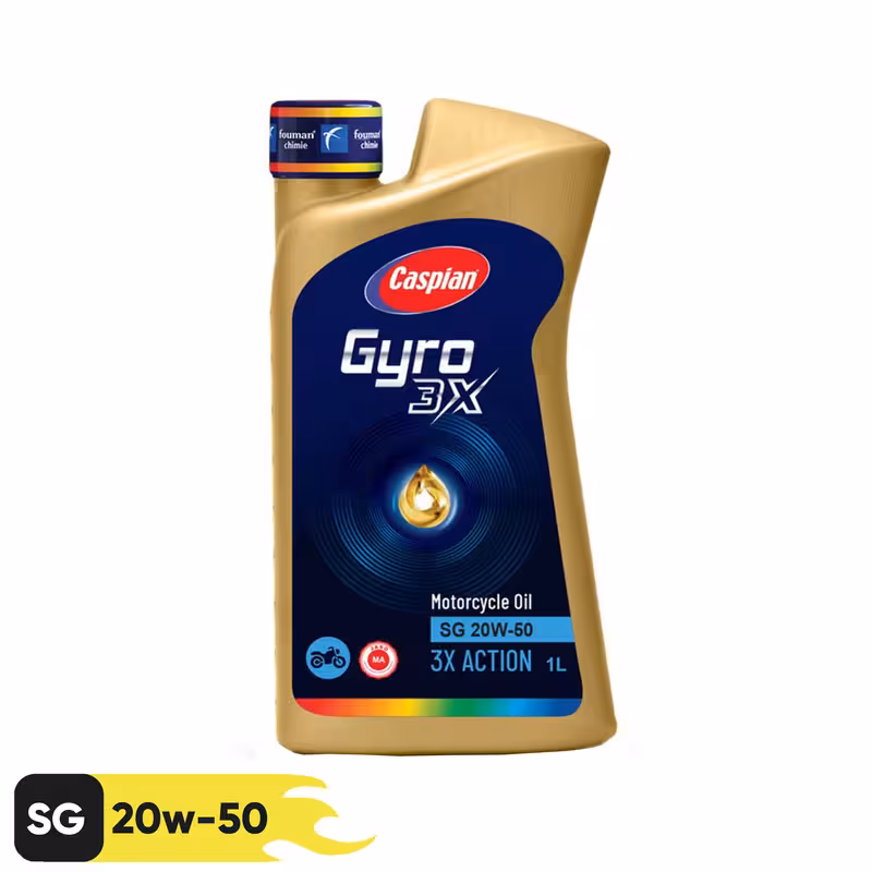 روغن موتورسیکلت کاسپین مدل SG-20W-50 حجم 1 لیتر | کالا مکس