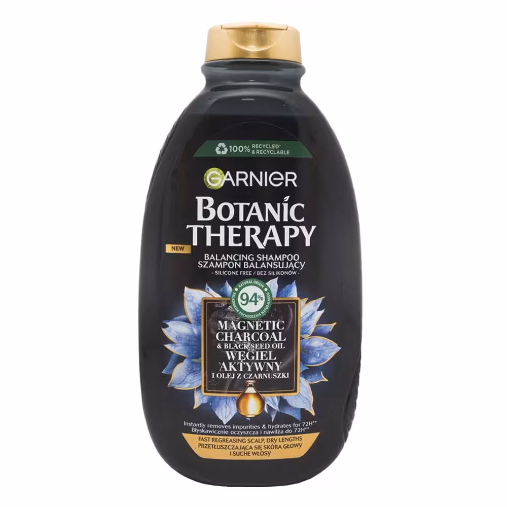 شامپو مخصوص موهای خشک زغال و روغن سیاه دانه گارنیر حجم 400ml