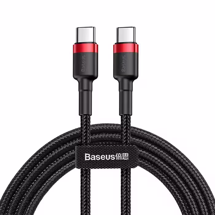 کابل TYPE-C به TYPE-C بیسوس Baseus Cafule flash charging data line CATKLF-G91 با توان 60 وات و طول 1 متر
