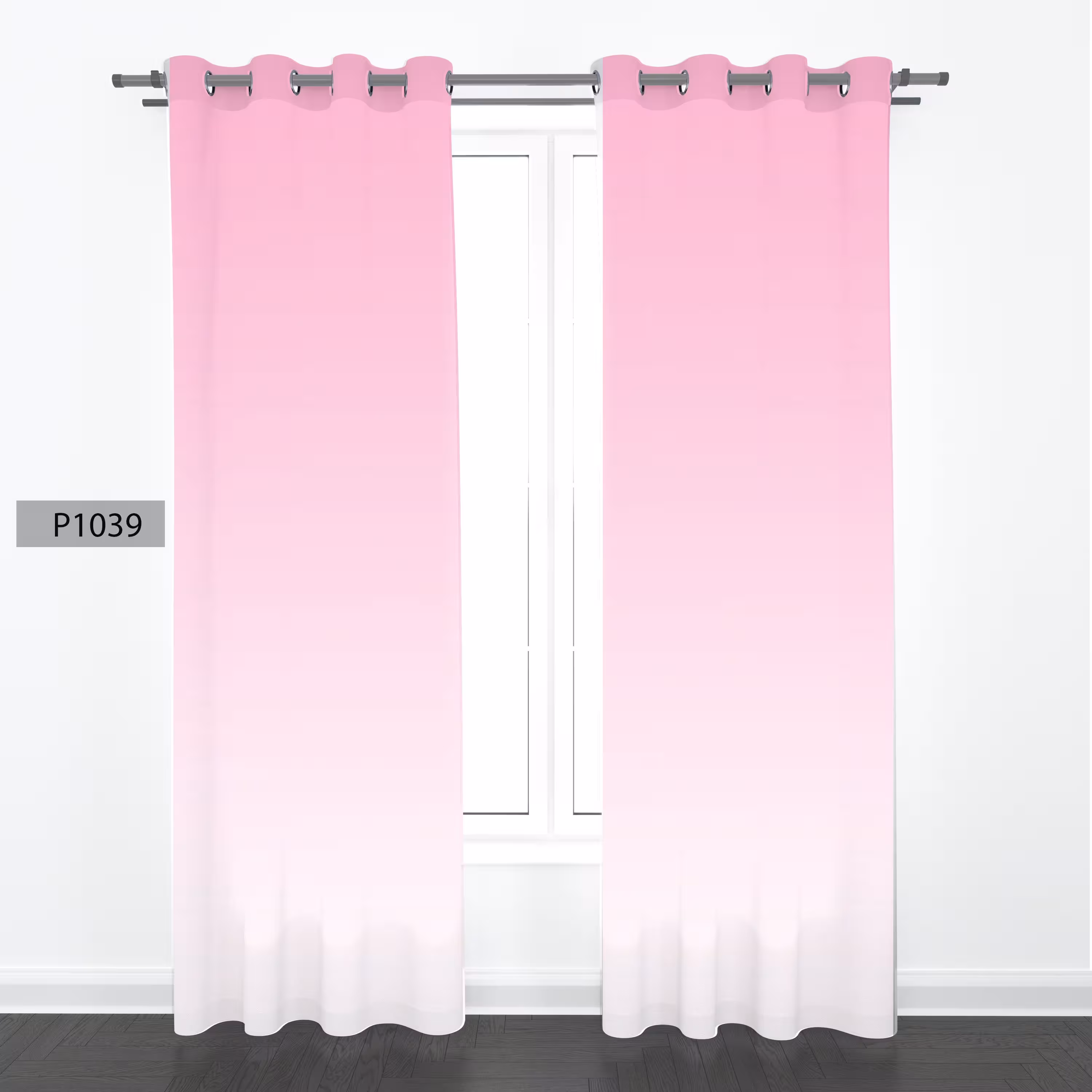 پرده هازان چاپی دوقواره دوخته شده پانچ شده هر قواره عرض 140ارتفاع 190 کد1039