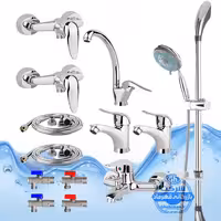 ست 13 عددی شیرآلات برند آیدا صنعت مدل قهرمان اردکی | شیر ظرفشویی   دو عدد شیر روشویی   شیر حمام   شیر توالت   علم دوش یونیکا کروم   دو عدد شلنگ توالت   دو عدد شلنگ استیل   چهار عدد شیر پیسوار | کروم براق