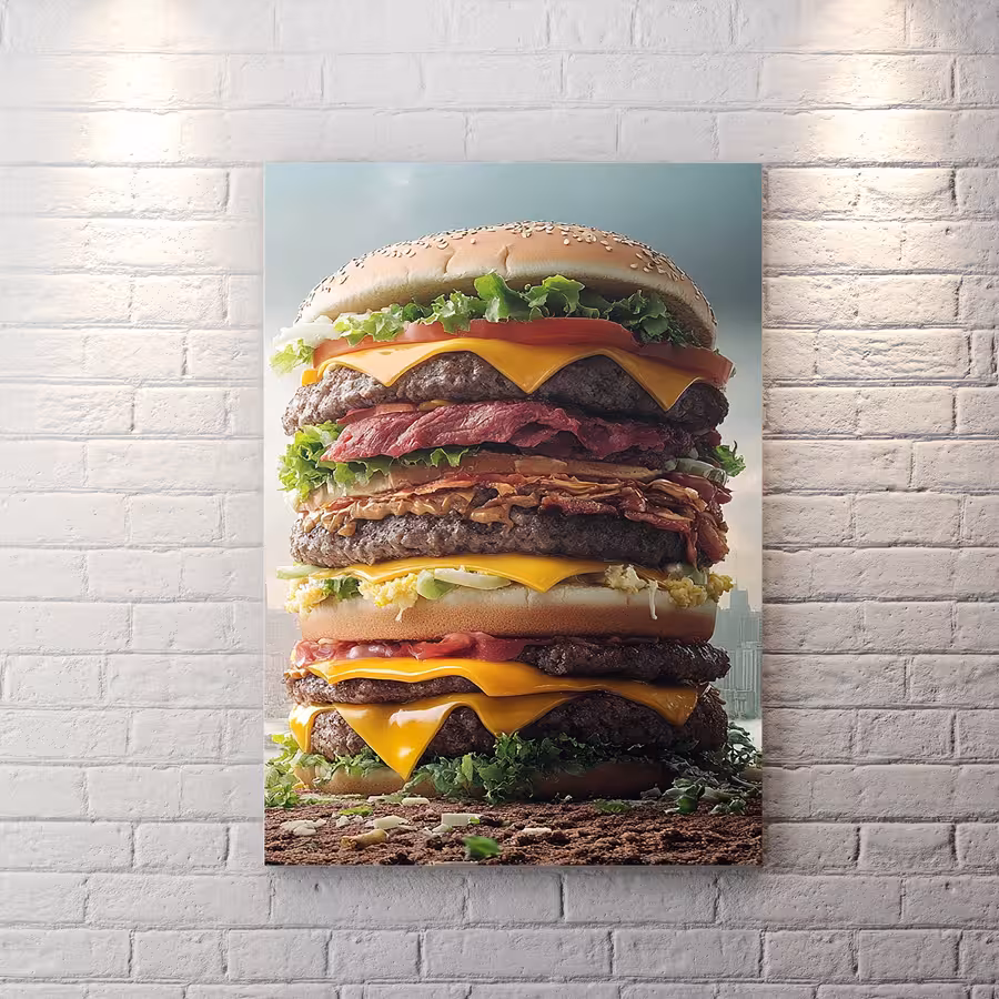 تخته شاسی دکوراتیو طرح همبرگر HQCs-2393