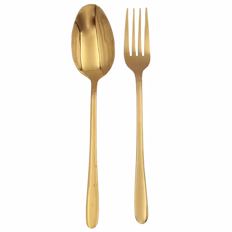 قاشق و چنگال یونیک طلایی مدل 011