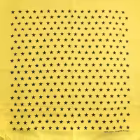 دستمال سر ستاره ای زرد مدل باندانا چهارگوش