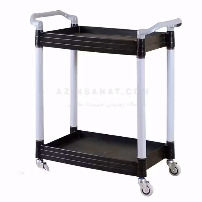 چرخ ترولی دوطبقه پلاستیکی گودآبا مشکی