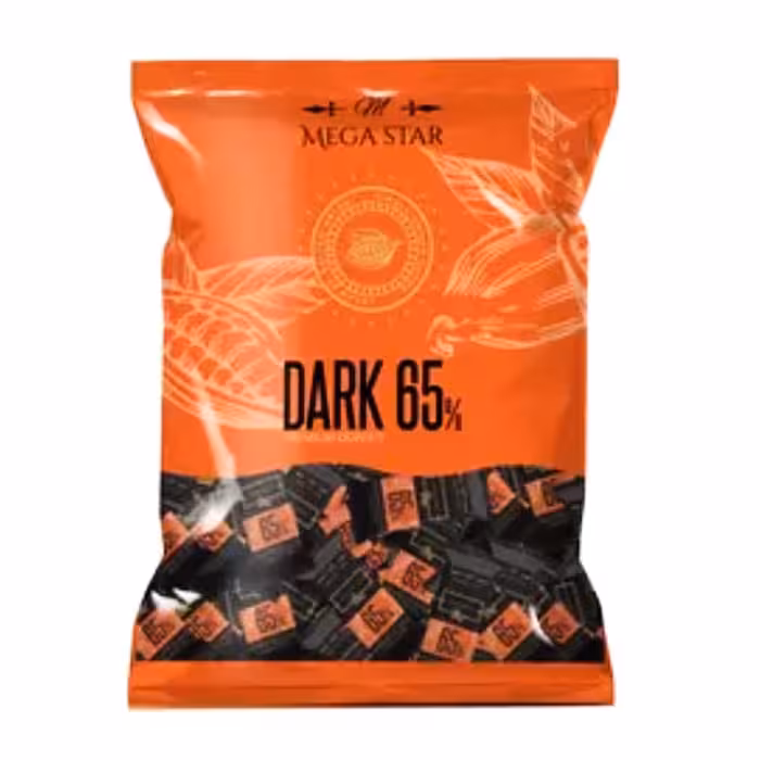 شکلات پذیرایی مگا استار تلخ 65 درصد یک کیلویی mega star