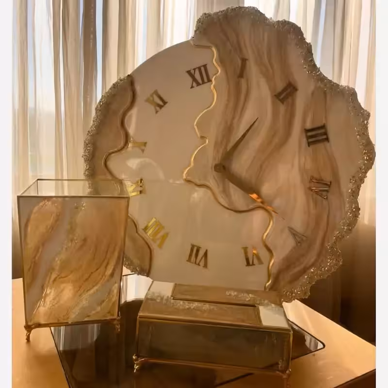 ساعت رزینی 70 سانت با جا دستمال و سطل زباله