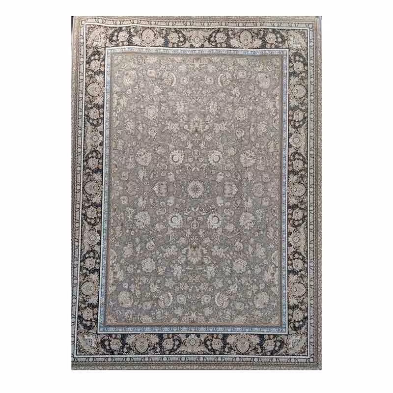 فرش گل برجسته 1200 شانه کد 12151 زمینه نقره ای