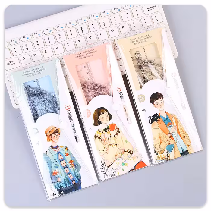 ست خط کش گونیا دختر و پسر (مدل رندوم)