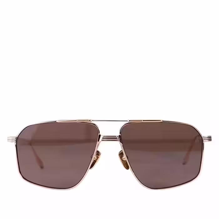 عینک آفتابی مردانه ژاک ماری طلایی عدسی قهوه ای JMMJG16J