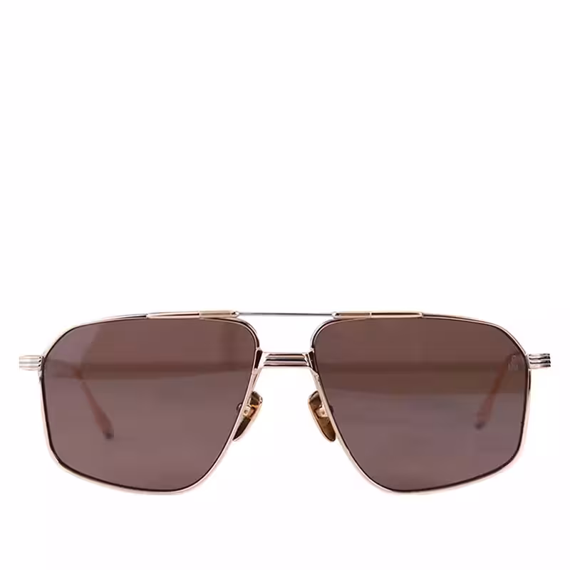 عینک آفتابی مردانه ژاک ماری طلایی عدسی قهوه ای JMMJG16J