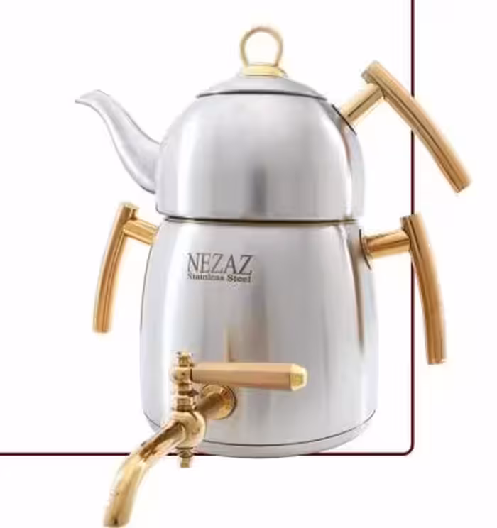 کتری قوری نزاز 3 لیتر کد 2705 براق