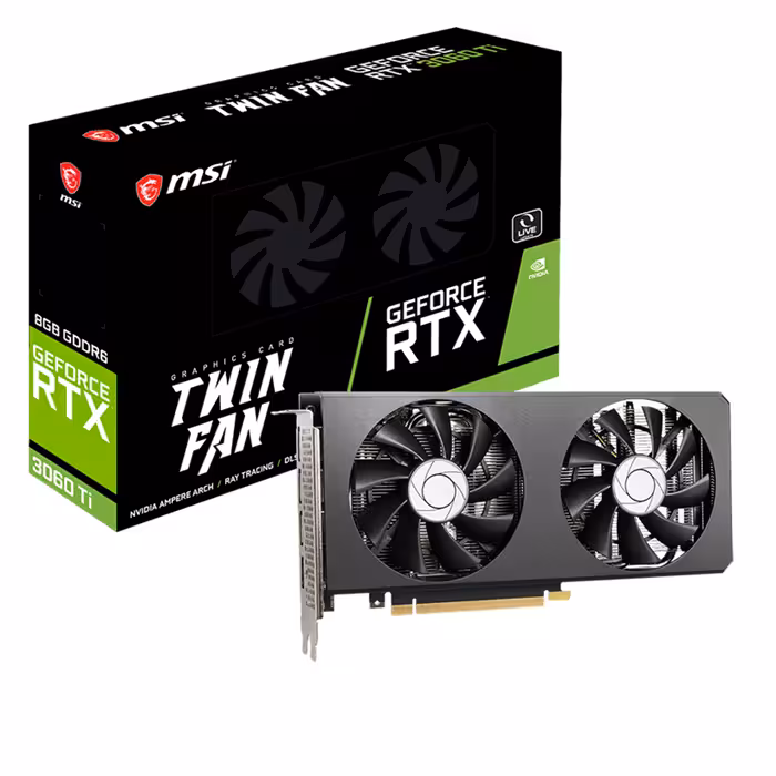 کارت گرافیک ام اس آی GeForce RTX 3060 Ti TWIN FAN 8GB LHR
