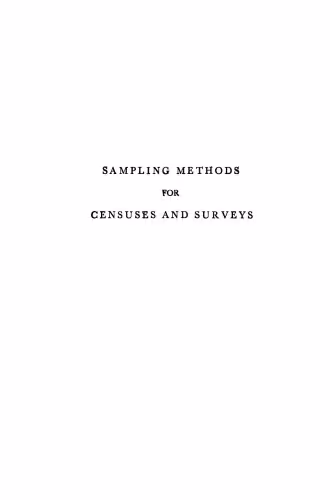 خرید و دانلود نسخه کامل کتاب Sampling Methods for Censuses and Surveys