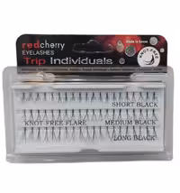 مژه بدون گره ساده  red cherry سایز mix