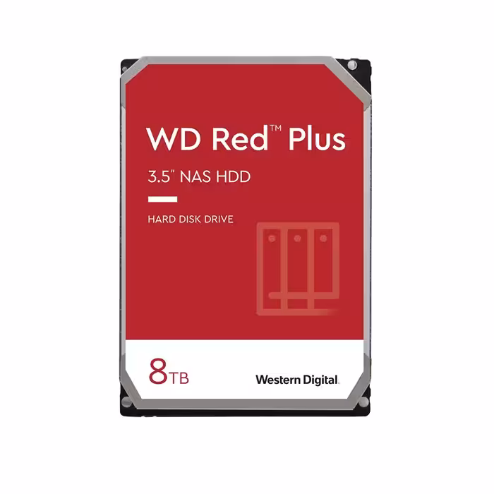 هارددیسک اینترنال وسترن دیجیتال مدل Red Plus 8TB 3.5 Inch