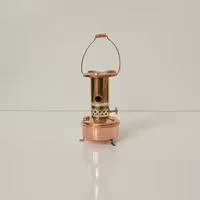 چراغ علاالدین دو رنگ مسی و برنجی دکوری 10 سانتی نانو شده