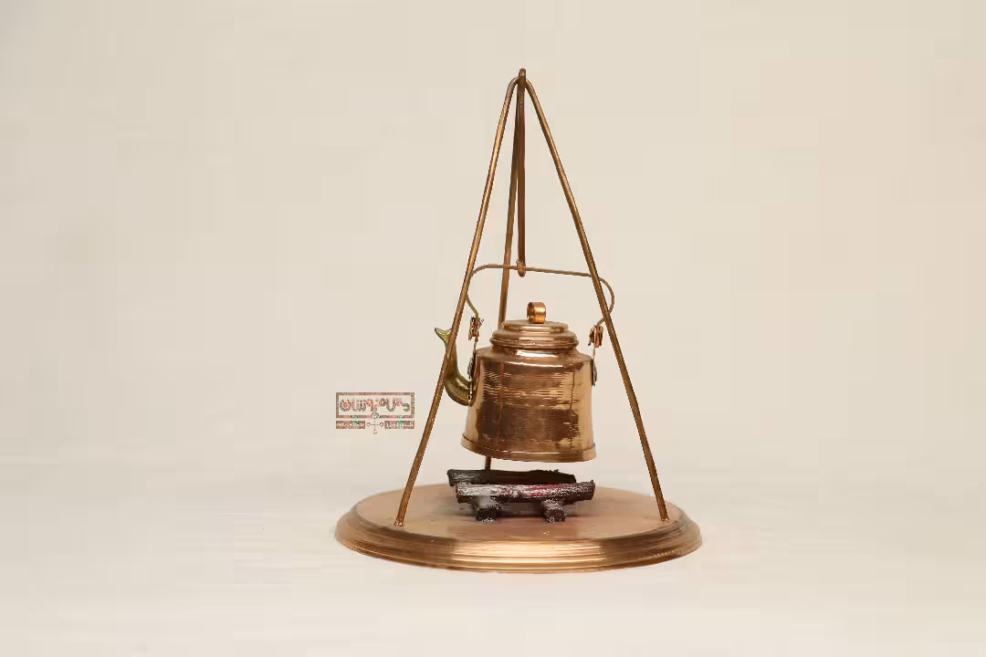 کتری آتیشی مسی مدل دکوری