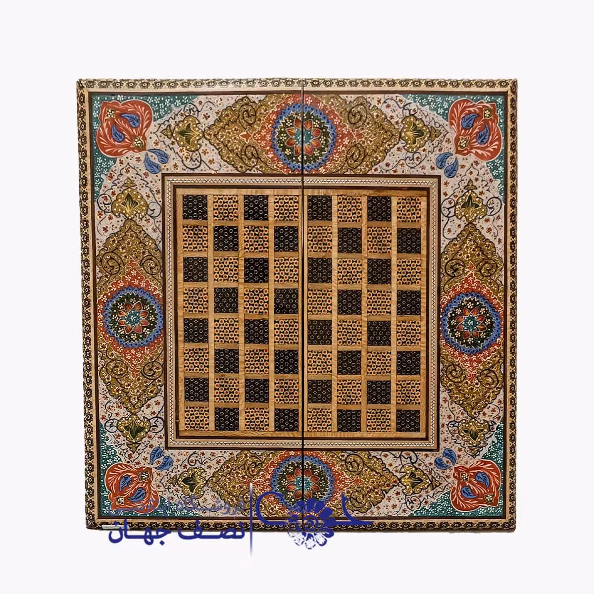 تخته نرد و شطرنج 50 سانتی تذهیب کدt501