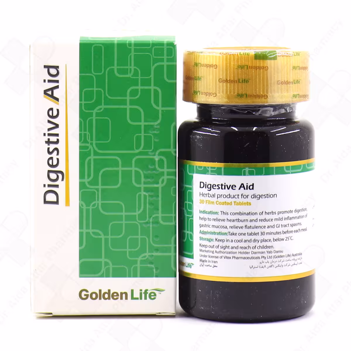قرص دایجستیو اید Golden Lifeگلدن لایف 30عددی