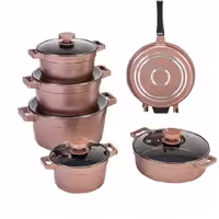 سرویس قابلمه یونیک دیاموند رزگلد 12 پارچه UN-8515