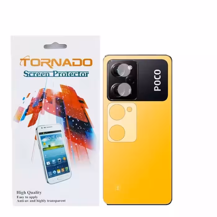 محافظ لنز دوربین تورنادو مدل نانو گلس مناسب برای موبایل شیائومی Poco X5 Pro بسته 40 عددی