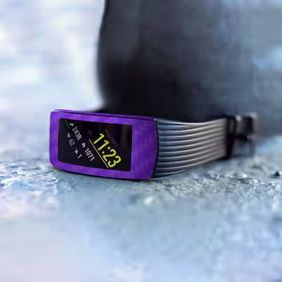 برچسب ماهوت طرح Purple-Fiber مناسب برای ساعت هوشمند سامسونگ Galaxy Gear Fit 2 Pro