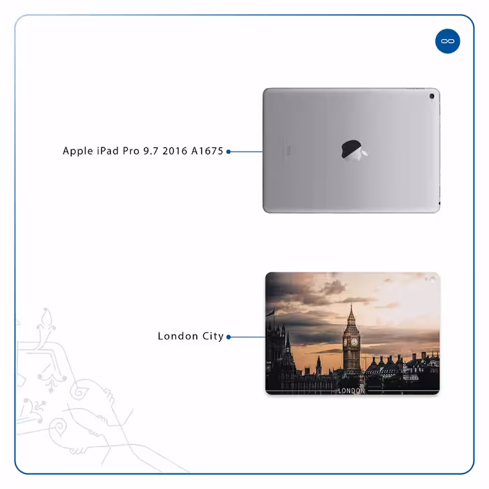 برچسب پوششی ماهوت مدل London City مناسب برای تبلت اپل iPad Pro 9.7 2016 A1675